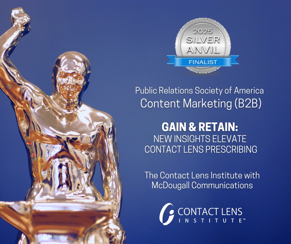 For the third straight year, the <a href="/CLInstituteUSA/">Contact Lens Institute</a>'s See Tomorrow research initiative is a finalist in the PRSA Silver Anvil Awards—the Oscars of the communications profession. Learn more at contactlensinstitute.org/resources/see-…