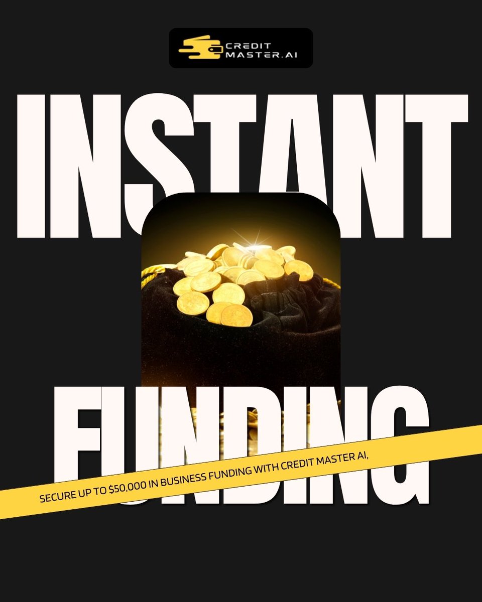 CreditMasterAi's tweet photo. Need instant business funding? 💰 Get up to $50,000 with Credit Master AI—fast, easy, and hassle-free! 🚀

Apply today and take your business to the next level!

Hashtags:
#BusinessFunding #InstantFunding #CreditMasterAI #SmallBusiness #FundingSolutions https://t.co/jIDKJUp1aT