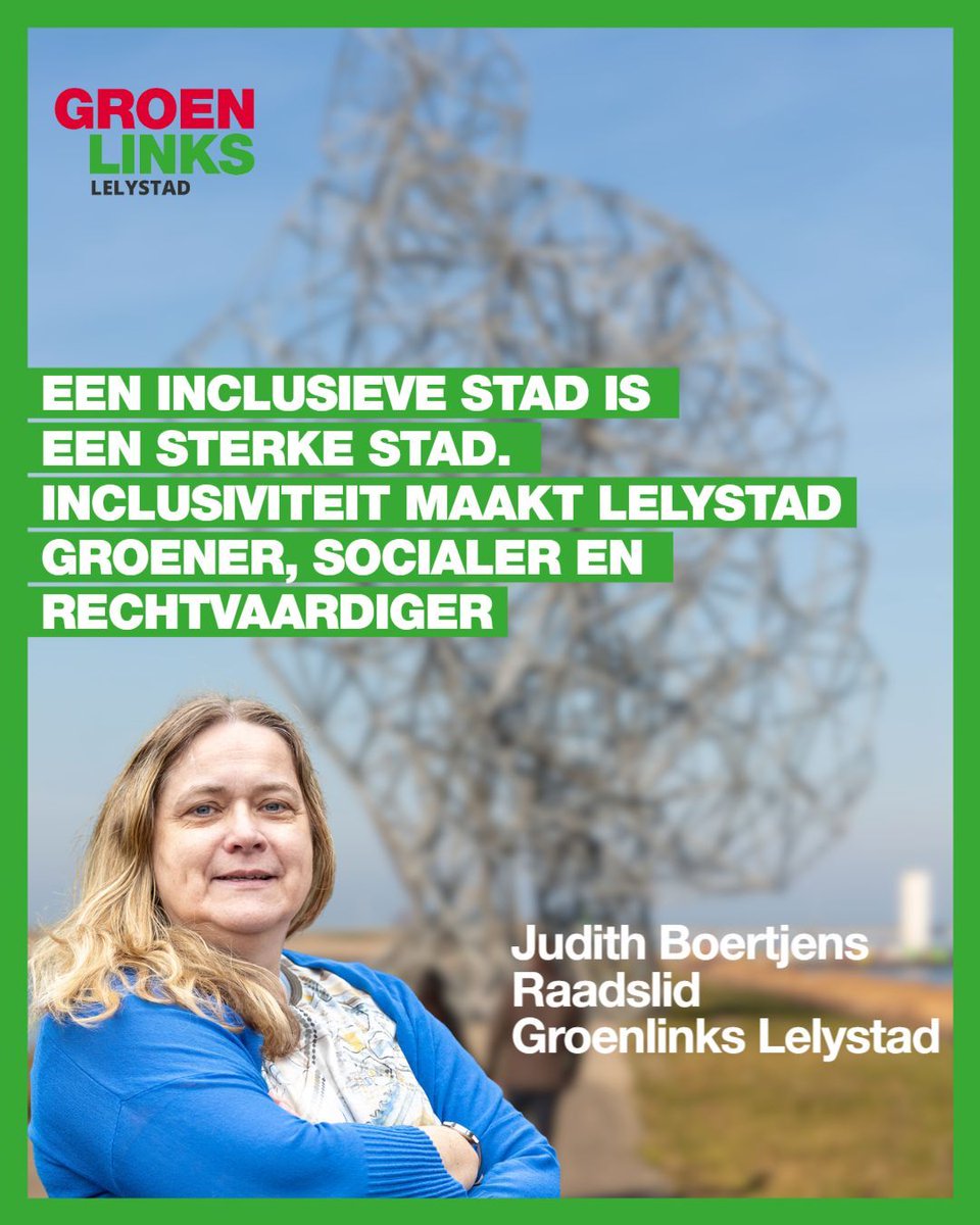 Inclusie en diversiteit gaan hand in hand. GroenLinks Lelystad strijdt voor een samenleving waarin iedereen mee kan doen, ongeacht afkomst, gender of beperking. Samen maken we de stad groener én eerlijker! 🌿✨
Wat betekent inclusiviteit voor jou? Deel het met ons! 👇
