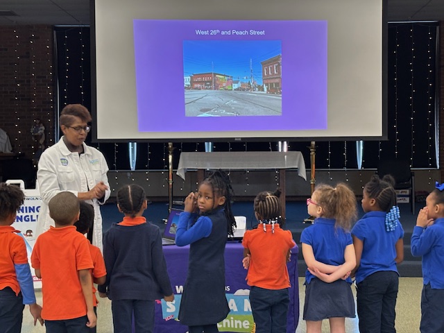MTASaints's tweet photo. The mobile stopped by campus three different days to accommodate each grade. Students received a take-home bag filled with educational activities and a book. A special thank you to Ms. Woodard and Ms. Allen for being amazing teachers and making learning fun! #MTA #STREAMMachine https://t.co/LCIYHk8xX6