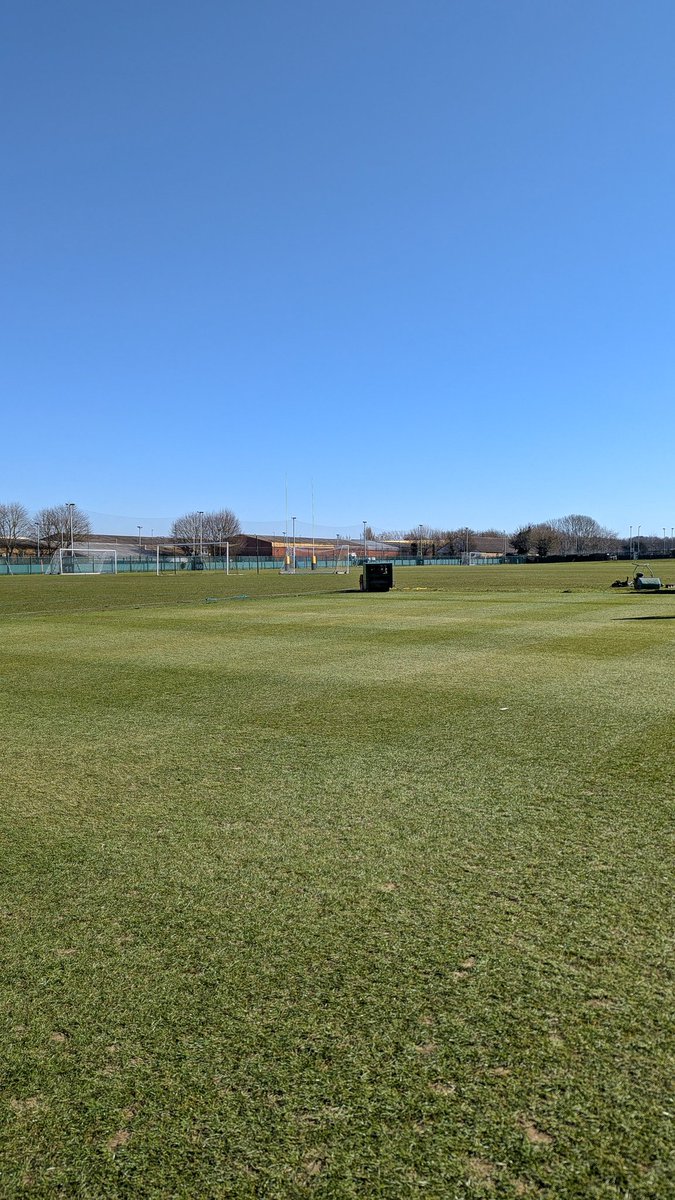 Square cut, rolled and wickets marked for the season, cricket nets tidied and pitches cut and remarked 🙌 proper day in the sunshine today