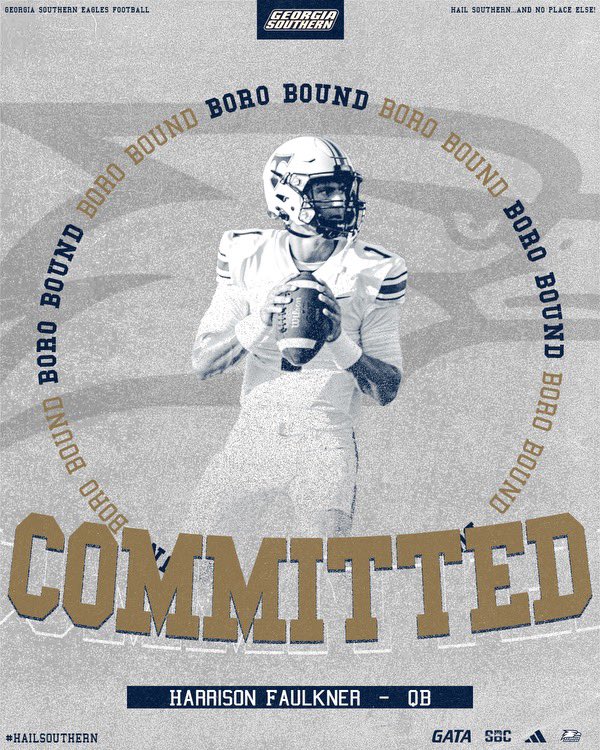 Harrison Faulkner (@harrisonfaulk) on Twitter photo Thanks to everyone who made this possible! COMMITTED!!! Can’t wait to get to Statesboro #hailsouthern #gata
<a href="/GSAthletics_FB/">Georgia Southern Football</a> <a href="/GSCoachHelton/">Clay Helton</a> <a href="/CoachRyanAplin/">Ryan Aplin</a> <a href="/CoachMizellGSU/">Zak Mizell</a> <a href="/GSBevill/">Andrew Bevill</a> <a href="/RustyMansell_/">Rusty Mansell</a> <a href="/ChadSimmons_/">ChadSimmons</a> <a href="/RecruitGeorgia/">Recruit Georgia</a> <a href="/CoachAurandt/">Tyler Aurandt</a> <a href="/CoachDoehrman/">Kurt Doehrman</a> Thanks to everyone who made this possible! COMMITTED!!! Can’t wait to get to Statesboro #hailsouthern #gata
<a href="/GSAthletics_FB/">Georgia Southern Football</a> <a href="/GSCoachHelton/">Clay Helton</a> <a href="/CoachRyanAplin/">Ryan Aplin</a> <a href="/CoachMizellGSU/">Zak Mizell</a> <a href="/GSBevill/">Andrew Bevill</a> <a href="/RustyMansell_/">Rusty Mansell</a> <a href="/ChadSimmons_/">ChadSimmons</a> <a href="/RecruitGeorgia/">Recruit Georgia</a> <a href="/CoachAurandt/">Tyler Aurandt</a> <a href="/CoachDoehrman/">Kurt Doehrman</a>