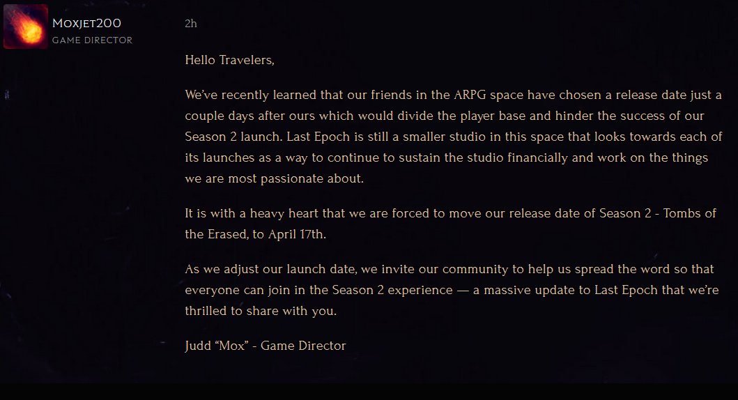 tribland's tweet photo. After the Game director of @lastepoch
's game directors post i will never touch path of exile again. This is bullshit 
@pathofexile  whats your problem? is it realy hard to wait 1-2 week and release new patch for early access game. its a shame https://t.co/62gYGi2HHy