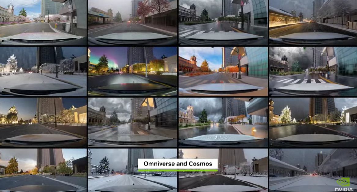 Using AI to create AI! With @Nvidia's Omniverse and Cosmos, companies can create and train models using simulated data. Amazing!