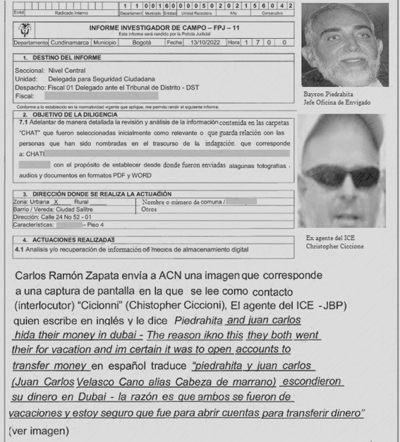 JuanPoe's tweet image. Ponen todo el lente en Papá Pitufo para tapar la junta del narcotráfico de Dubai. Pruebas de la Fiscalía del ex agente del ICE Ciccione, muestran que el narco Byron Piedrahíta jefe de la Oficina/Envigado tiene su dinero en cuentas en Dubai. Uribe y Duque nunca tocaron esta junta.