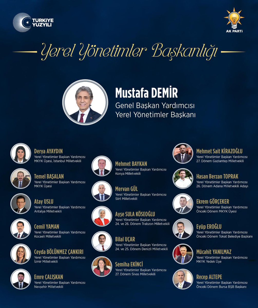 Genel Başkanımız Sayın <a href="/RTErdogan/">Recep Tayyip Erdoğan</a>’ın tensipleriyle Genel Merkez Yerel Yönetimler Başkan Yardımcılığı görevine seçilen kardeşimiz Sayın <a href="/berzantoprak/">Berzan Toprak</a>’ı  tebrik ediyor, yeni görevinde başarılar diliyorum.