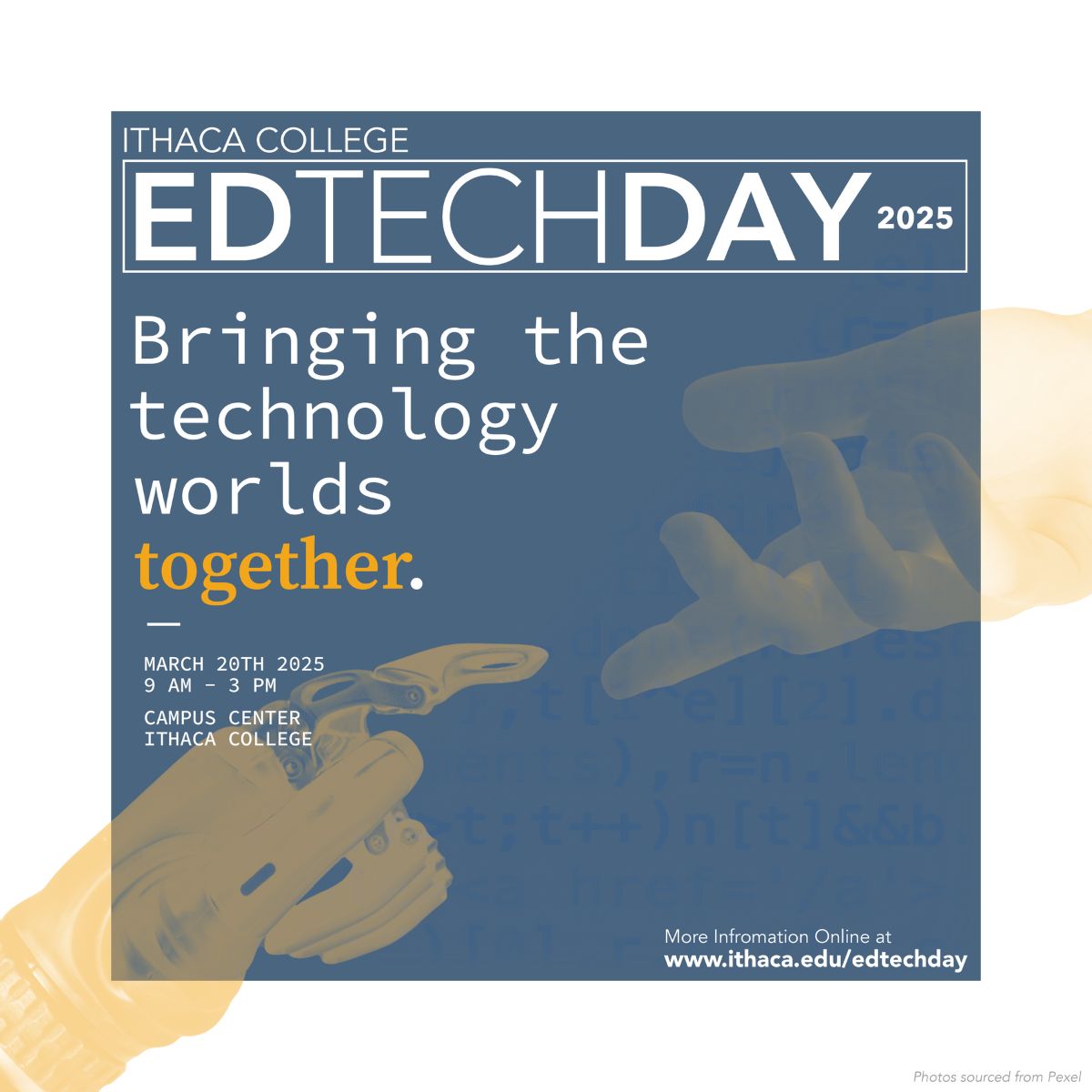 IthacaIT's tweet image. ED Tech Day is coming up Thursday, March 20th from 9 AM to 3 PM!! Check out the latest tech used by over fifty companies; Explore seminars, tours, and demonstrations to see the exciting new things happening here at IC - FREE for students, faculty and staff!