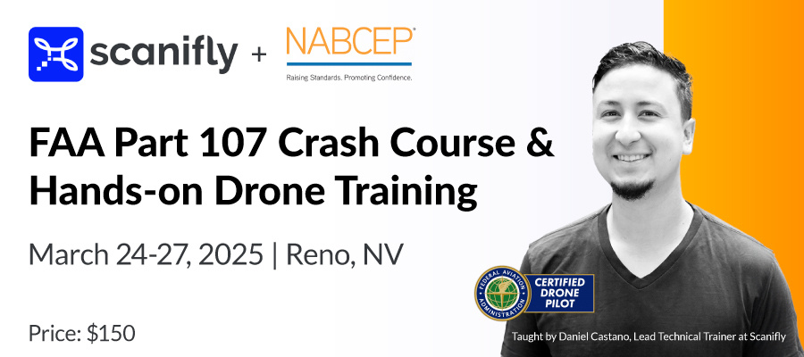 Solar pros: Level up your site surveys with drone technology! 🚁Join our hands-on FAA Part 107 and drone training at #NABCEP. Master flight skills, 3D modeling for PV design, and take home a FREE training drone. Limited spots! Register: hubs.ly/Q03cjLzZ0 #Solar #FAAPart107