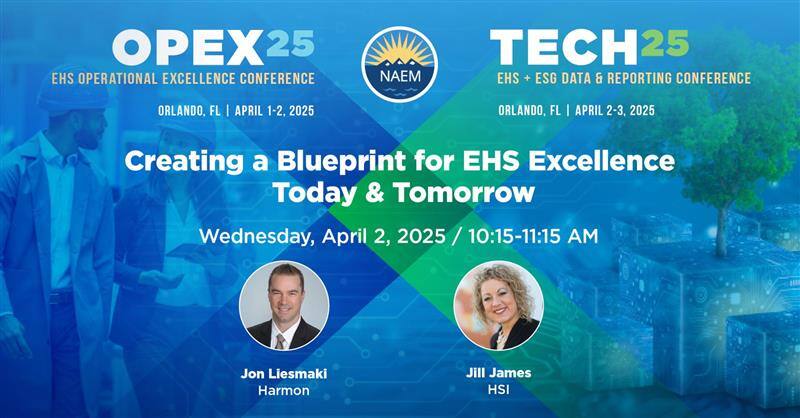 HSI_Brands's tweet image. Are you attending #OPEX25 and #TECH25? Join Jon Liesmaki from Harmon and HSI&apos;s Jill James as they dive into how Harmon built a strong, future-ready #EHSprogram. Walk away with actionable insights to elevate your own EHS approach! Stop by Booth #3 to connect with our team!