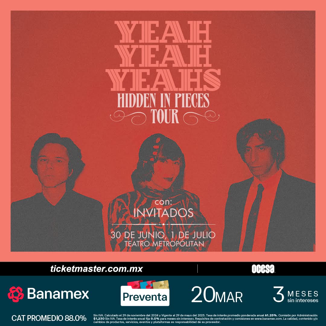 Los <a href="/YYYs/">Yeah Yeah Yeahs</a> regresarán a México 🇲🇽🤟🏼