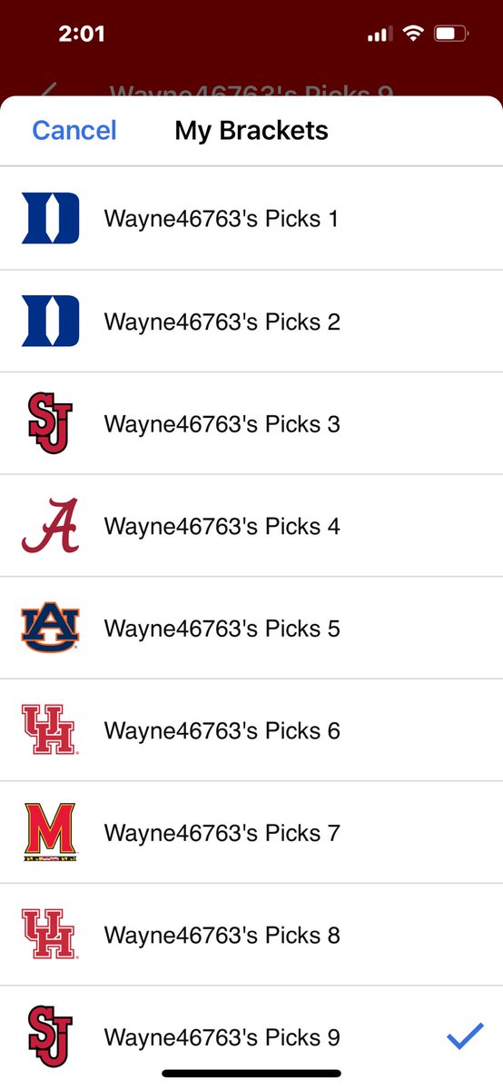 Picks so far 🏀#MarchMadness