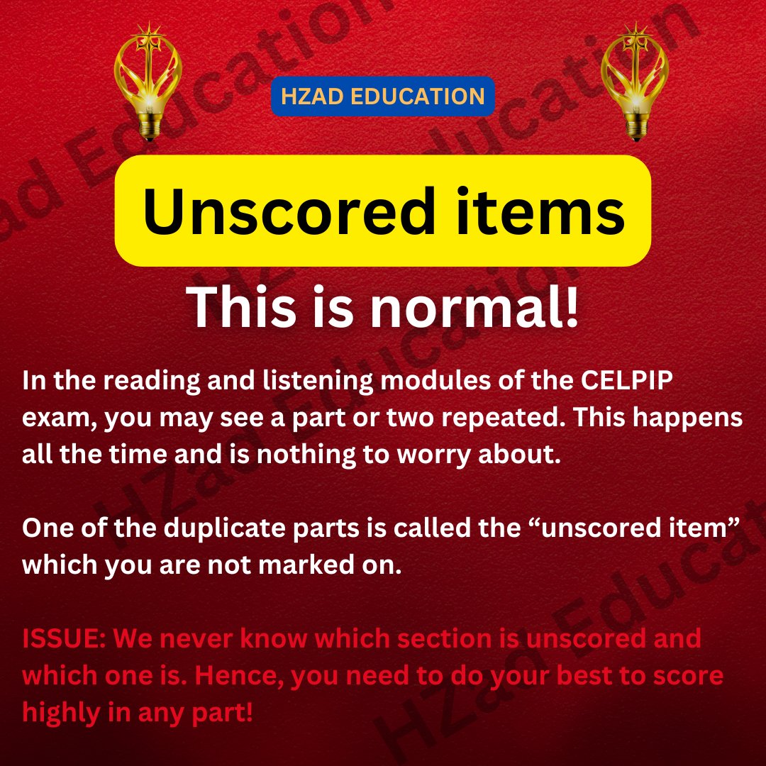 HZadEducation's tweet image. Don&apos;t Panic in the CELPIP Exam if This Happens to You!

hzadeducation.com/product/classe…
 #CELPIPExam #StayCalm #TestDayTips #CLB10 #ExamPreparation #EnglishFluency #LanguageLearning #TestStrategies #HZadEducation