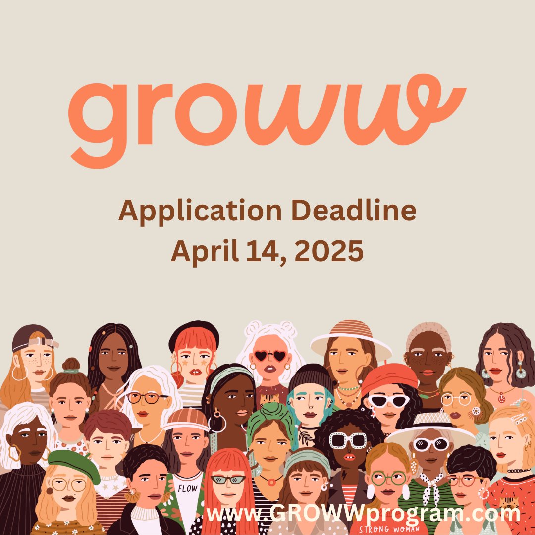 📢📢📢Spread the word, GROWW 2025 Cohort Application Deadline April14th!!!!🎉🎉🎉
growwprogram.com/program