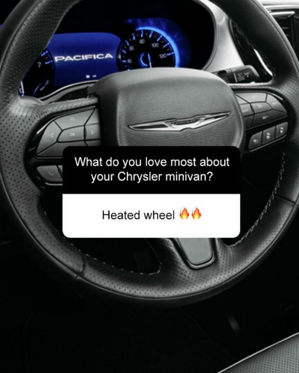 ChrisCrainCars's tweet photo. We love hearing why YOU love your Chrysler minivan.
What else would you add?

#ChryslerPacifica #CampbellCDJR https://t.co/sd9pMsNUan