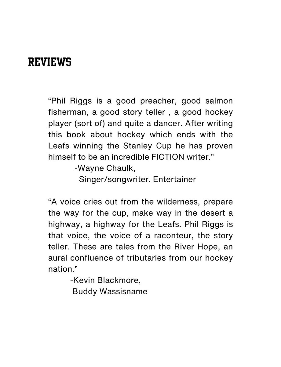 A new revised edition of this book, created for Leaf fans enjoyment. You can find it on my website www. philriggsauthor.com or on Amazon.ca