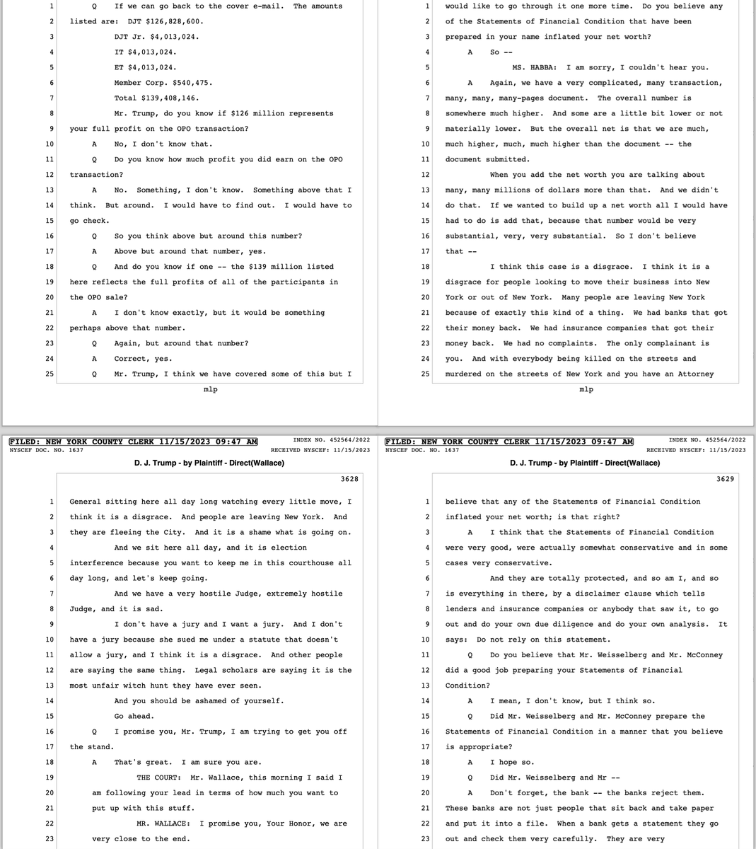 Chief Justice Rebukes Trump. nytimes.com/live/2025/03/1…
Chief Justice Robert made this news. #Trump has long history of being disrespectful to Judges who dont rule his way.
READ Trump transcript — he attacks Judge Engoron, and from witness stand no less!
So awful and disrespectful.