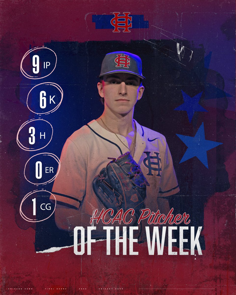 Congrats to Jr LHP John Girard on winning HCAC Pitcher of the Week! 
#RollThers