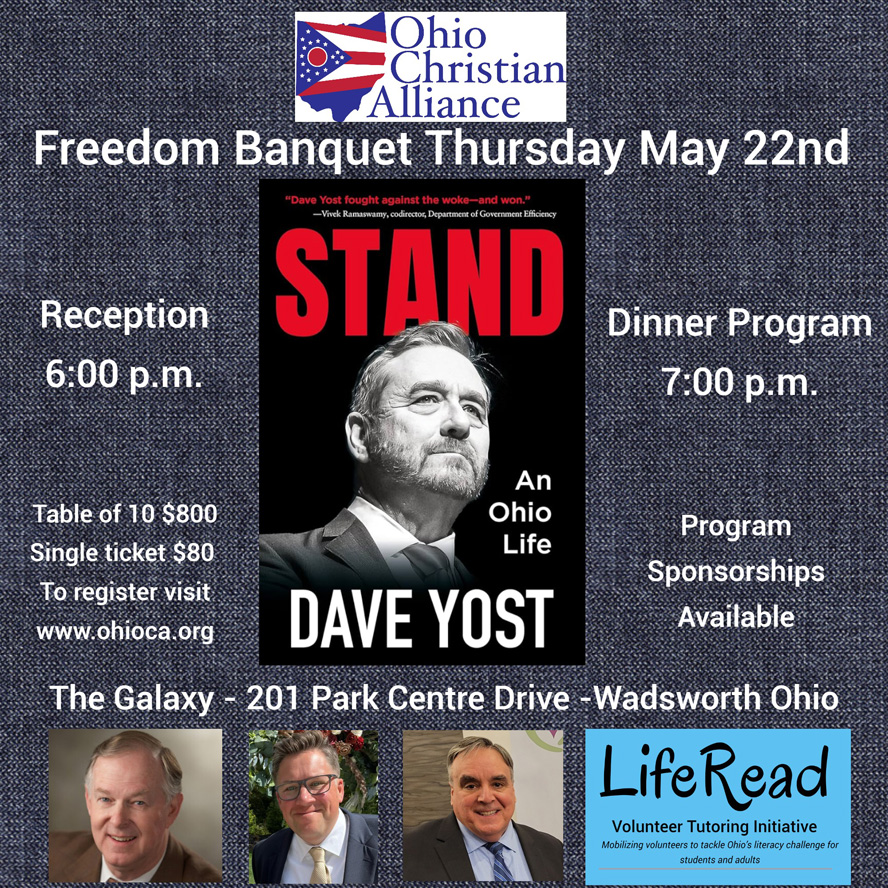 OCAPresident's tweet photo. Important Date Change and Location of Ohio Christian Alliance Freedom Banquet- The New Date is Thursday May 22nd at the Galaxy Banquet Center 201 Park Centre Dr. Wadsworth Ohio 44281
https://t.co/OJlC1iMeOH Click Here to register! https://t.co/0CTxa9eBOU