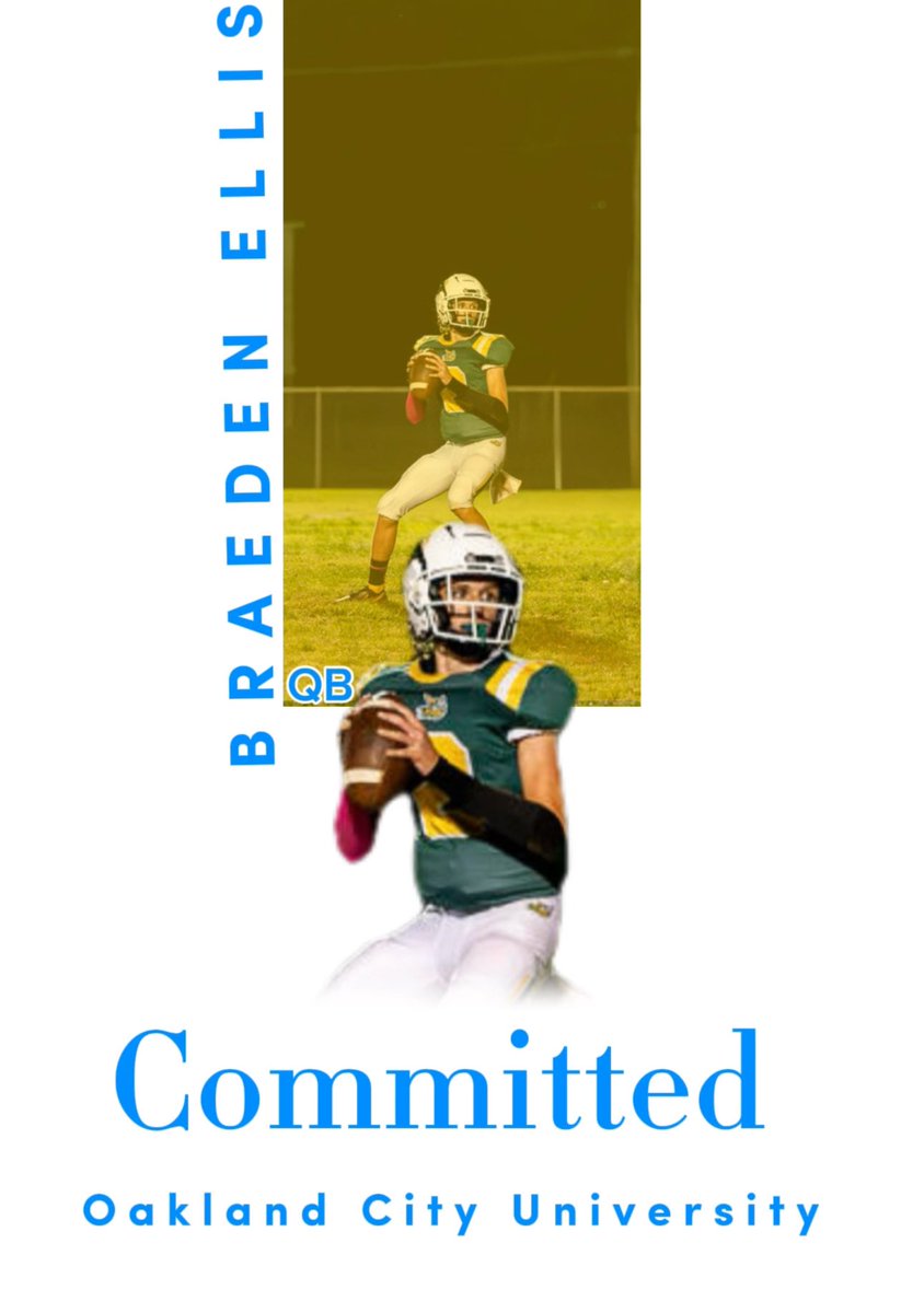 BraedenEllis07's tweet photo. After talking with family, coaches and @ScottHu36048162, I’ve made my whole hearted decision to sign with Oakland City. Thank you to my coaches, family, and teammates for getting me here, I’m excited for this opportunity.@CoachManers @NWvikingsFB @CoachTy_NWHSFB https://t.co/9Qx4oWixDN
