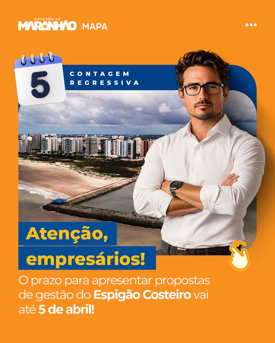 maparcerias's tweet photo. 🚨 Atenção, empresários! O prazo para apresentar propostas de gestão do Espigão Costeiro vai até 5 de abril.

🌊 Uma área estratégica com enorme potencial comercial, turístico e cultural espera por uma administração inovadora.

📍 Quer saber mais?
Acesse https://t.co/2JZbi6QxSU. https://t.co/2uFgPiBgek