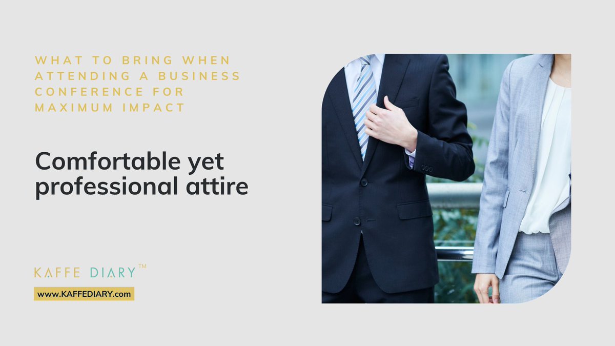 kaffediary's tweet image. ✨ Strike the perfect balance between comfort and professionalism. Choose attire that reflects your industry while ensuring you can move with ease.

Read our blog - kaffediary.com/when-attending…

#ConferenceStyle #ProfessionalWear #ComfortAndClass