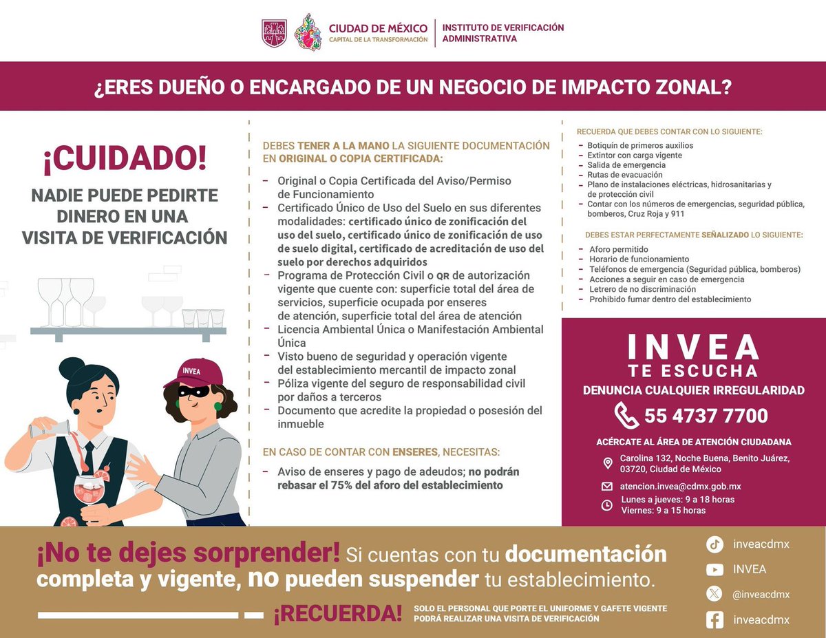 inveacdmx's tweet photo. ☝🏼 Si eres dueño de un establecimiento de bajo impacto, impacto vecinal o impacto zonal.
👌🏼 El #INVEA te invita a que te regularices.
👉🏼 Consulta la página del #Siapem https://t.co/2IzKjoD1dl https://t.co/10PVsWuVvb