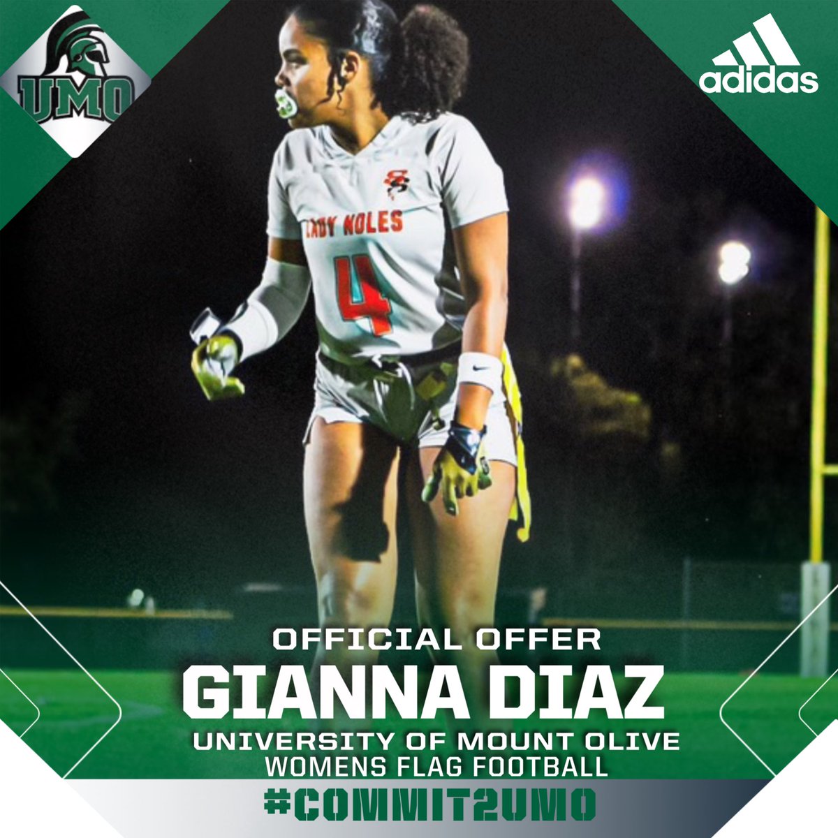 Gianna Diaz (@giannaediaz) on Twitter photo So incredibly honored to receive an offer to play Division ll flag football at the University of Mount Olive!💚🤍 #UMO25 <a href="/CoachBLeeJr/">Coach Bernard Lee Jr</a> <a href="/coachemartin/">Coach Eric Martin</a> <a href="/BokeyFlagFB/">Bokey Girl’s Flag Football</a> <a href="/BokeySports/">Bokey Sports</a> <a href="/shsnoles/">Seminole High School</a> So incredibly honored to receive an offer to play Division ll flag football at the University of Mount Olive!💚🤍 #UMO25 <a href="/CoachBLeeJr/">Coach Bernard Lee Jr</a> <a href="/coachemartin/">Coach Eric Martin</a> <a href="/BokeyFlagFB/">Bokey Girl’s Flag Football</a> <a href="/BokeySports/">Bokey Sports</a> <a href="/shsnoles/">Seminole High School</a>