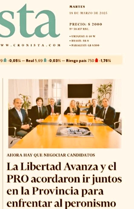 ¿"Enfrentar al peronismo"?
Disculpen, pero en la foto veo a cuatro viejos militantes del peronismo: Menem, Pareja, Ritondo y Santilli