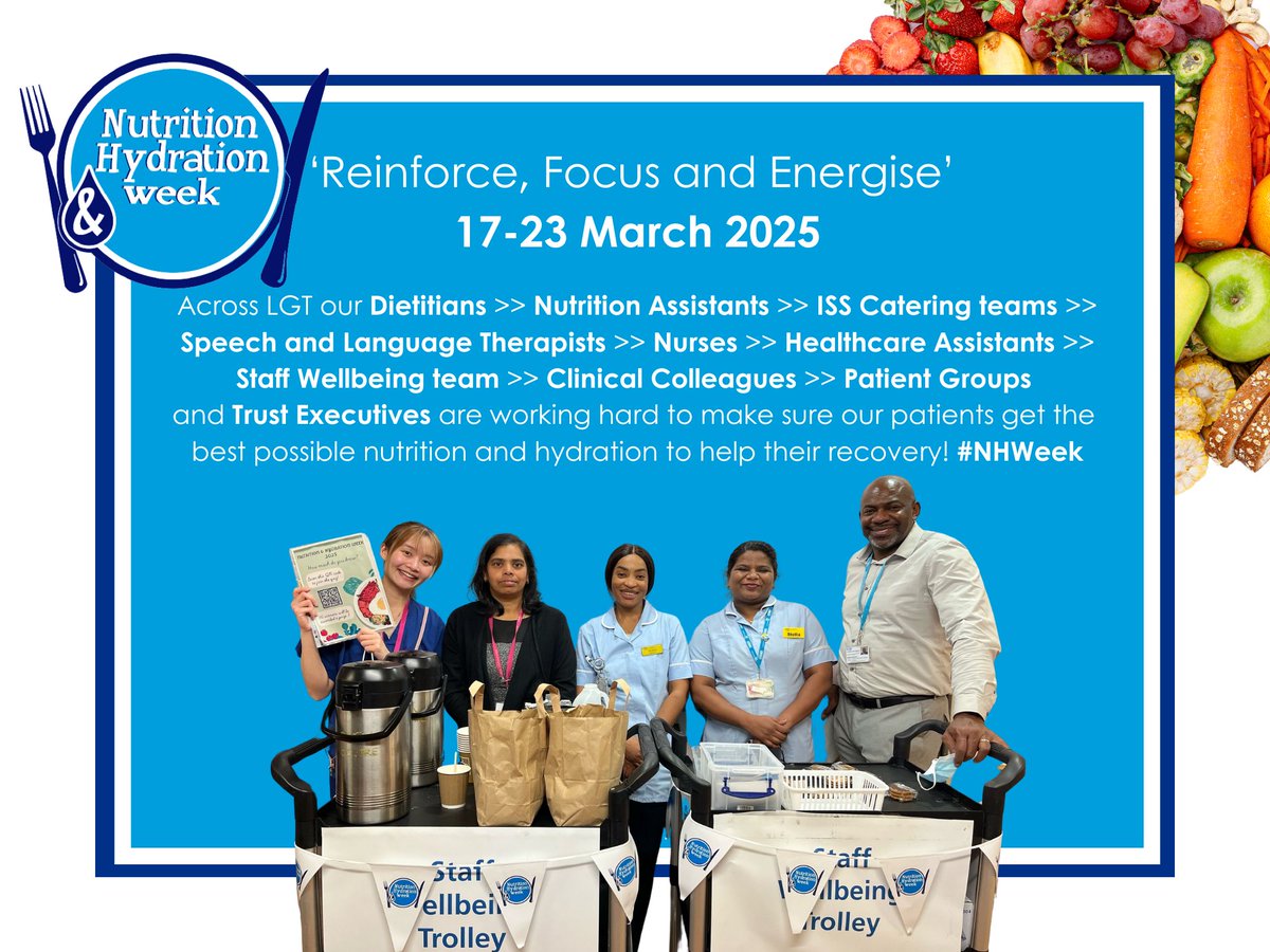 “Nutrition &amp; hydration are an important part of a patients recovery &amp; we want them to have the best experience while they are here with us.  #NHWeek gives me the perfect opportunity to thank our colleagues who work so hard in these areas.” Dr Vanessa Purday, Chief Medical Officer