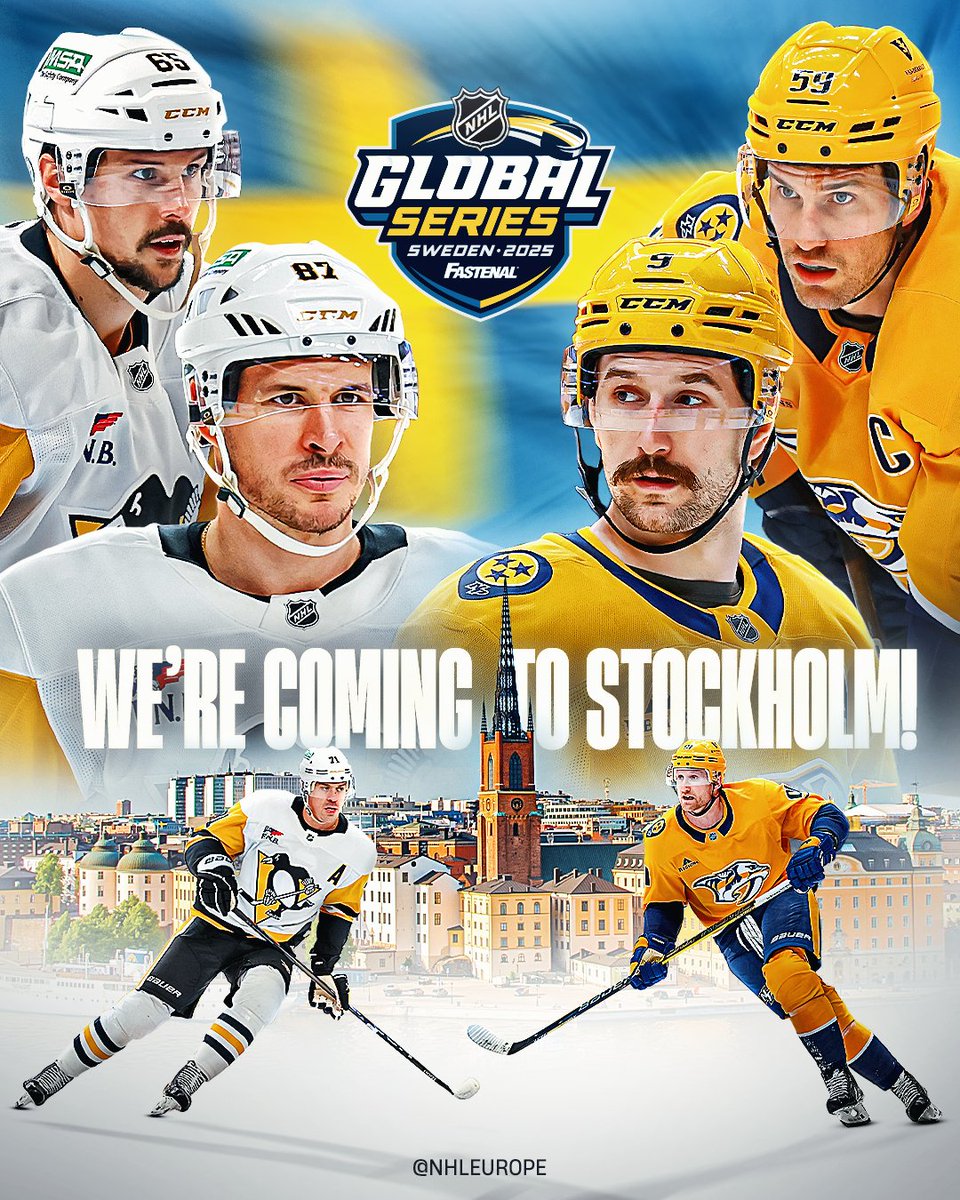 NHL Sverige (@nhlsv) on Twitter photo Sweden, we're coming back! 🇸🇪
The <a href="/penguins/">Pittsburgh Penguins</a> and @predsnhl will face each other in Stockholm at #NHLGlobalSeries on November 14th and 16th.
Pittsburgh och Nashville möts i Stockholm under #NHLGlobalSeries den 14:e och 16:e november! 🙌 Sweden, we're coming back! 🇸🇪
The <a href="/penguins/">Pittsburgh Penguins</a> and @predsnhl will face each other in Stockholm at #NHLGlobalSeries on November 14th and 16th.
Pittsburgh och Nashville möts i Stockholm under #NHLGlobalSeries den 14:e och 16:e november! 🙌
