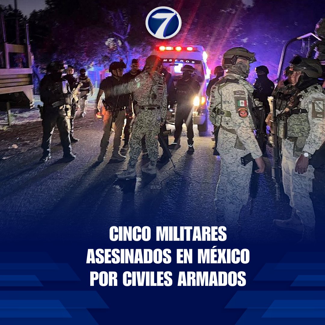 Noti7Guatemala's tweet image. 🚨 #México llora a cinco #militares: Mueren a manos de #civiles armados ➡ bit.ly/4kx5CiP