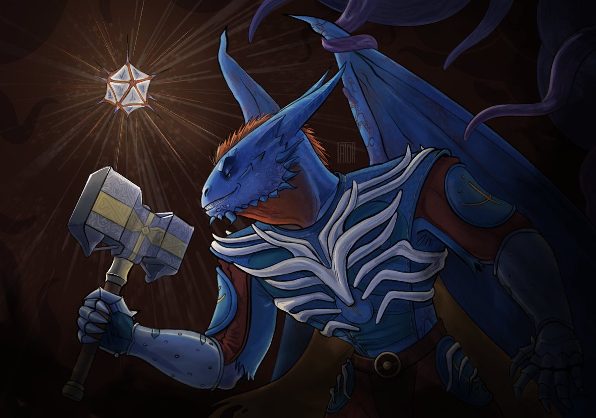 lator_art's tweet photo. Say hello to my very silly but also threatening barbarian son from Baldur’s Gate 3, Kriv !!!

#baldursgate3 #baldursgatetav #baldursgate3art #dragonborn #dnd #dndart #dndbarbarian https://t.co/KxxXVdZSjU