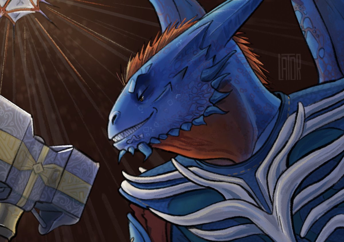 lator_art's tweet photo. Say hello to my very silly but also threatening barbarian son from Baldur’s Gate 3, Kriv !!!

#baldursgate3 #baldursgatetav #baldursgate3art #dragonborn #dnd #dndart #dndbarbarian https://t.co/KxxXVdZSjU