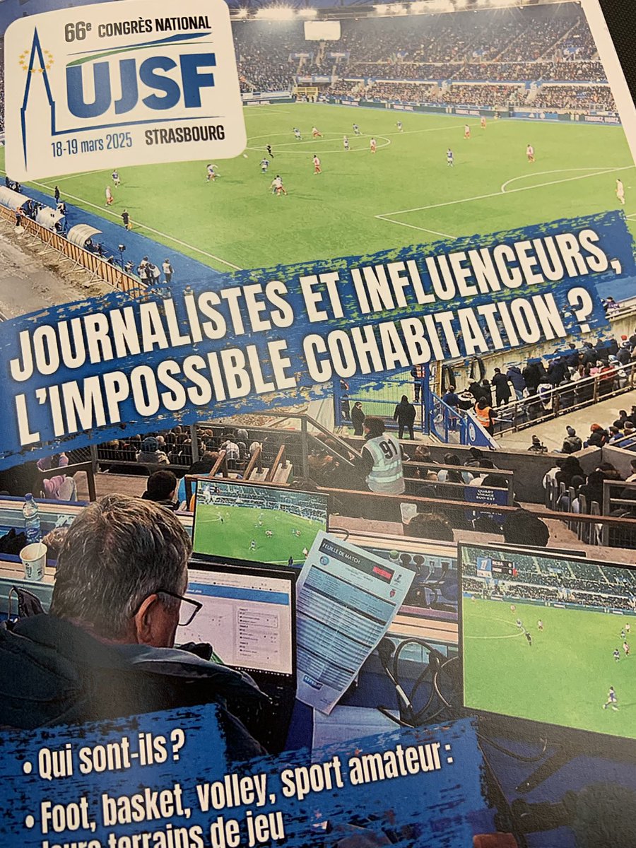 Pour son 66ème congrès national, l’UJSF a pris place au Parlement européen pour débattre sur la place des influenceurs et créateurs de contenus face aux journalistes de sport. #congresujsf #Strasbourg #influenceurs #journalisme #parlementeuropeen