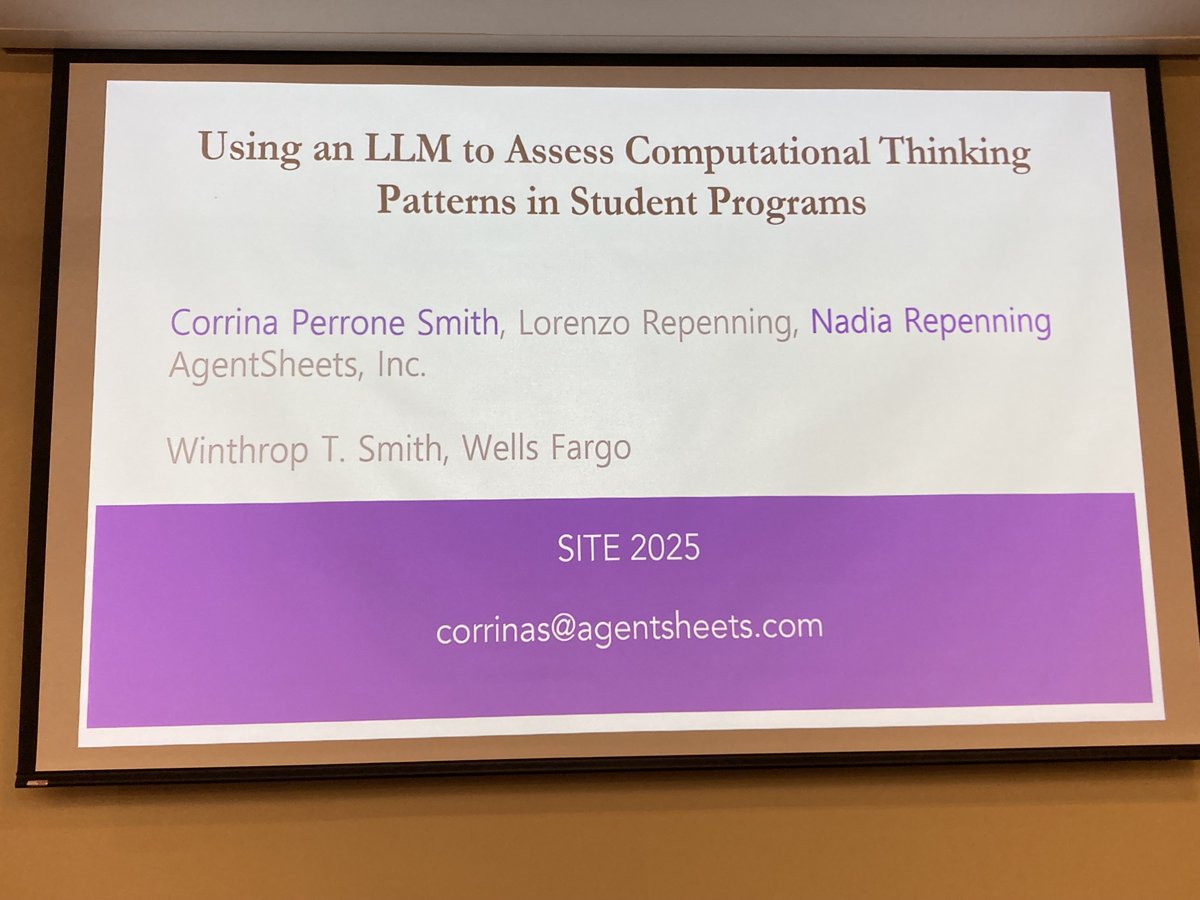 AgentSheets's tweet photo. Presenting this morning at SITE2025 in Orlando! Thank you to our wonderful hosts working hard to make this a seamless and friendly conference! https://t.co/povfq3O6r2