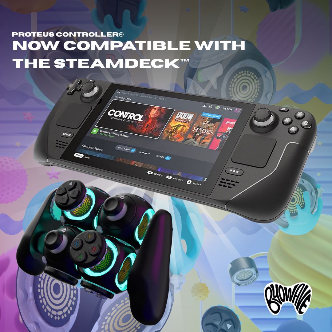 ByoWave @GDC (@byowave) on Twitter photo Big News! The Proteus Controller will be compatible in the next Steamdeck update SteamOS 3.7.0!  This has a highly requested feature from our community who helped us along the way to making this happen 😀 Also thanks to the team at Valve for their help 🙌 Big News! The Proteus Controller will be compatible in the next Steamdeck update SteamOS 3.7.0!  This has a highly requested feature from our community who helped us along the way to making this happen 😀 Also thanks to the team at Valve for their help 🙌