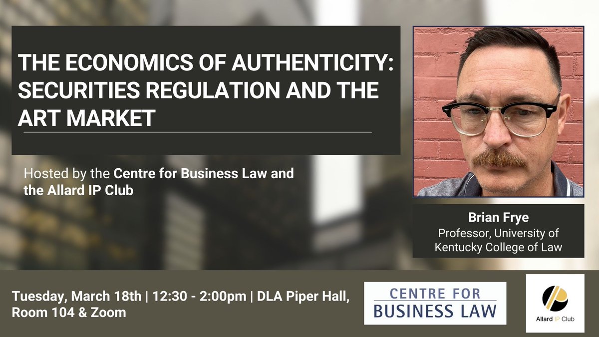 This talk by <a href="/brianlfrye/">Brian L. Frye</a> is happening today!

allard.ubc.ca/about-us/event…