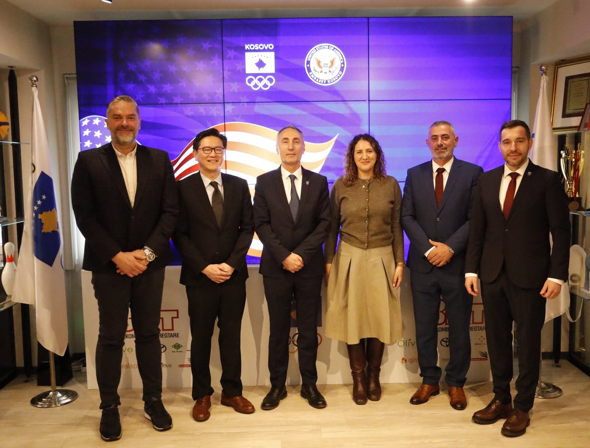 NOC KOSOVO 🥇🥇🥇🥈🥉 (@nockosovo) on Twitter photo 🇽🇰🤝🇺🇸 <a href="/NOCKOSOVO/">NOC KOSOVO 🥇🥇🥇🥈🥉</a> President <a href="/IsmetKrasniqiKS/">Ismet Krasniqi</a> & leadership welcomed <a href="/USEmbPristina/">U.S. Embassy Pristina</a> representatives Craig Kim & Atdhetare Kelmendi.
Discussions covered <a href="/LA28/">LA28</a> & <a href="/Prishtina2030/">Prishtina 2030</a> MG, and strengthening cooperation for future initiatives!
Full article 👉 rb.gy/h02h4f 🇽🇰🤝🇺🇸 <a href="/NOCKOSOVO/">NOC KOSOVO 🥇🥇🥇🥈🥉</a> President <a href="/IsmetKrasniqiKS/">Ismet Krasniqi</a> & leadership welcomed <a href="/USEmbPristina/">U.S. Embassy Pristina</a> representatives Craig Kim & Atdhetare Kelmendi.
Discussions covered <a href="/LA28/">LA28</a> & <a href="/Prishtina2030/">Prishtina 2030</a> MG, and strengthening cooperation for future initiatives!
Full article 👉 rb.gy/h02h4f