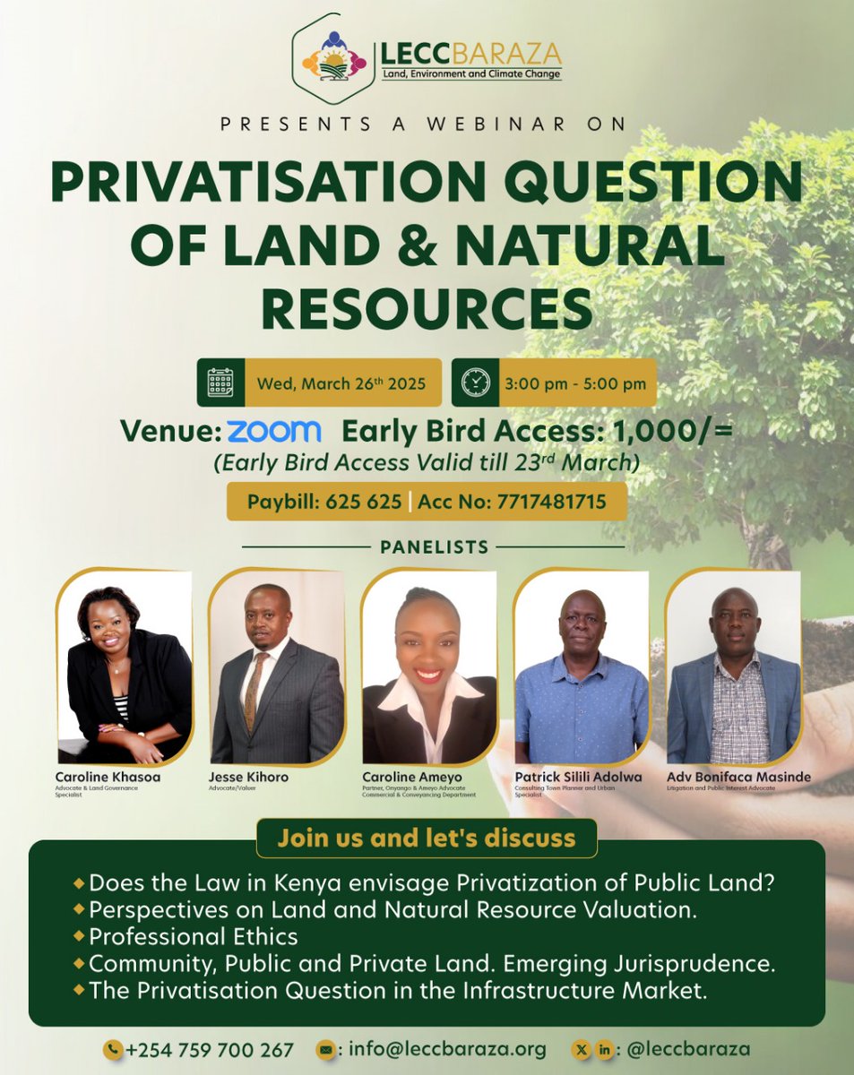 Should public land be privatized? What safeguards should be in place?

Join our webinar and let's break it down together!

Registration link in comments.

#RealEstate #Valuation #LandEconomics #UrbanPlanning #Surveyors #PropertyLaw #EnvironmentalLaw #SustainableDevelopment