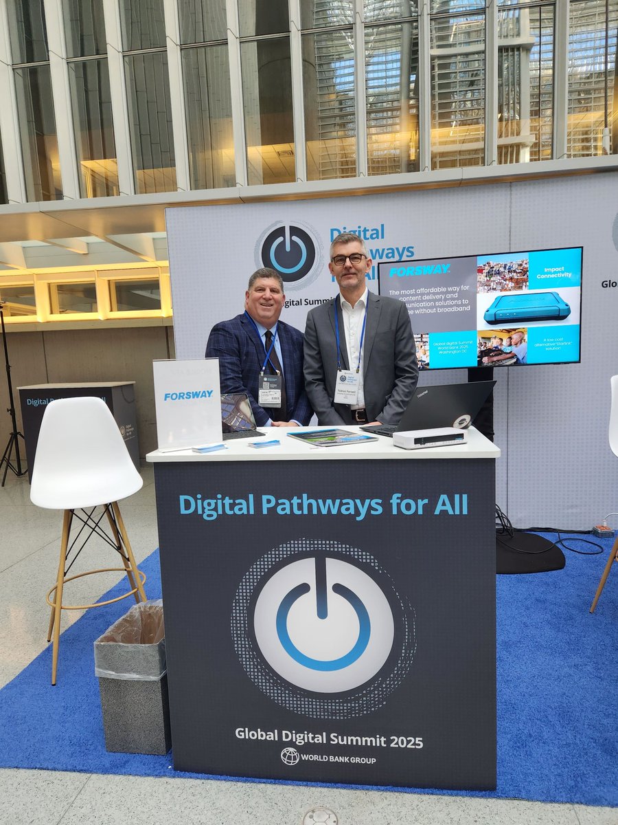 Forsway1's tweet photo. Kicking off Day 1 at the World Bank Global Digital Summit in D.C.! 
#digitalpathways #digitaldivide #connectivity #globaldigitalsummit2025 #DigitalDevelopmentPartnership #WiFi https://t.co/F82BENxdXU https://t.co/w7F8isJr3V