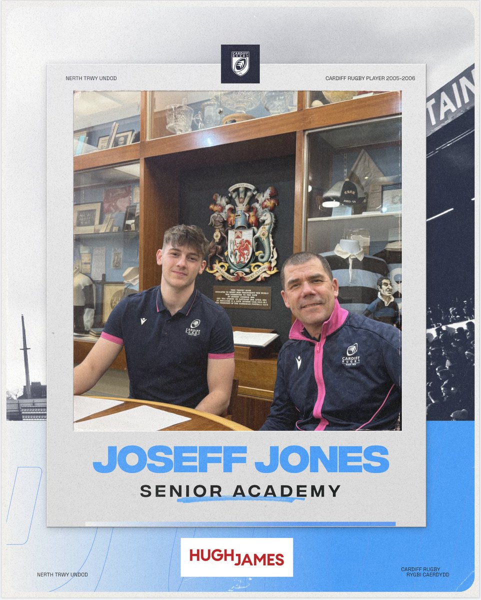 Llongyfarchiadau Joseff!

We're pleased to confirm Joseff Jones has signed a senior academy contract.

For the full story 🔗 ow.ly/v14M50VjTwV

<a href="/Cardiff_Pathway/">Cardiff Rugby Age-Grade and Academy</a>  <a href="/GlantafXV/">Academi Rygbi Glantaf</a> <a href="/YsgolPlasmawr/">Ysgol Gyfun Gymraeg Plasmawr</a> <a href="/CardiffQuinsRFC/">Cardiff Quins RFC</a>