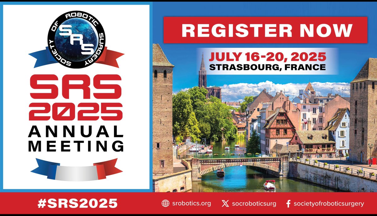 📢 SRS 2025 Urology Webinar – March 29, 2025

The Society of Robotic Surgery (SRS) invites you to an exclusive webinar on Robotic Urology, featuring world-renowned experts discussing the latest innovations, real-world robotic surgery cases, and the potential for telesurgery in