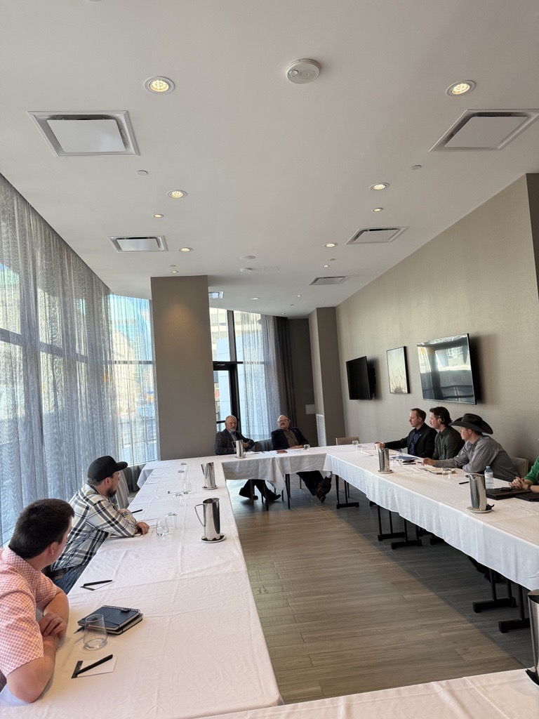 To wrap up the day, the council took part in Mock MP Meetings with <a href="/CanCattle/">Canadian Cattle Association</a> board members, Craig McLachlin and Matt Bowman. This provided an opportunity to apply what they learned and receive valuable feedback. A big thank you to Craig and Matt for their expertise!