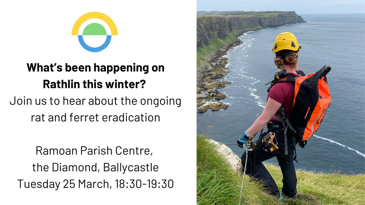 LIFE Raft (@liferathlin) on Twitter photo Do you live in or near #Ballycastle? Join us to hear about the rat and ferret eradication, and what it means for Ballycastle and #Rathlin!
Tues 25 March, 18:30-19:30, Ramoan Parish Centre
<a href="/LIFEprogramme/">LIFE Programme</a> <a href="/HeritageFundUK/">The National Lottery Heritage Fund</a> <a href="/HeritageFundNI/">The National Lottery Heritage Fund NI</a> <a href="/RathlinIsland/">Michael Cecil OBE</a> <a href="/daera_ni/">DAERA</a> <a href="/RSPBNI/">RSPB NI</a> <a href="/WestonFdn/">Garfield Weston Foundation</a> Do you live in or near #Ballycastle? Join us to hear about the rat and ferret eradication, and what it means for Ballycastle and #Rathlin!
Tues 25 March, 18:30-19:30, Ramoan Parish Centre
<a href="/LIFEprogramme/">LIFE Programme</a> <a href="/HeritageFundUK/">The National Lottery Heritage Fund</a> <a href="/HeritageFundNI/">The National Lottery Heritage Fund NI</a> <a href="/RathlinIsland/">Michael Cecil OBE</a> <a href="/daera_ni/">DAERA</a> <a href="/RSPBNI/">RSPB NI</a> <a href="/WestonFdn/">Garfield Weston Foundation</a>