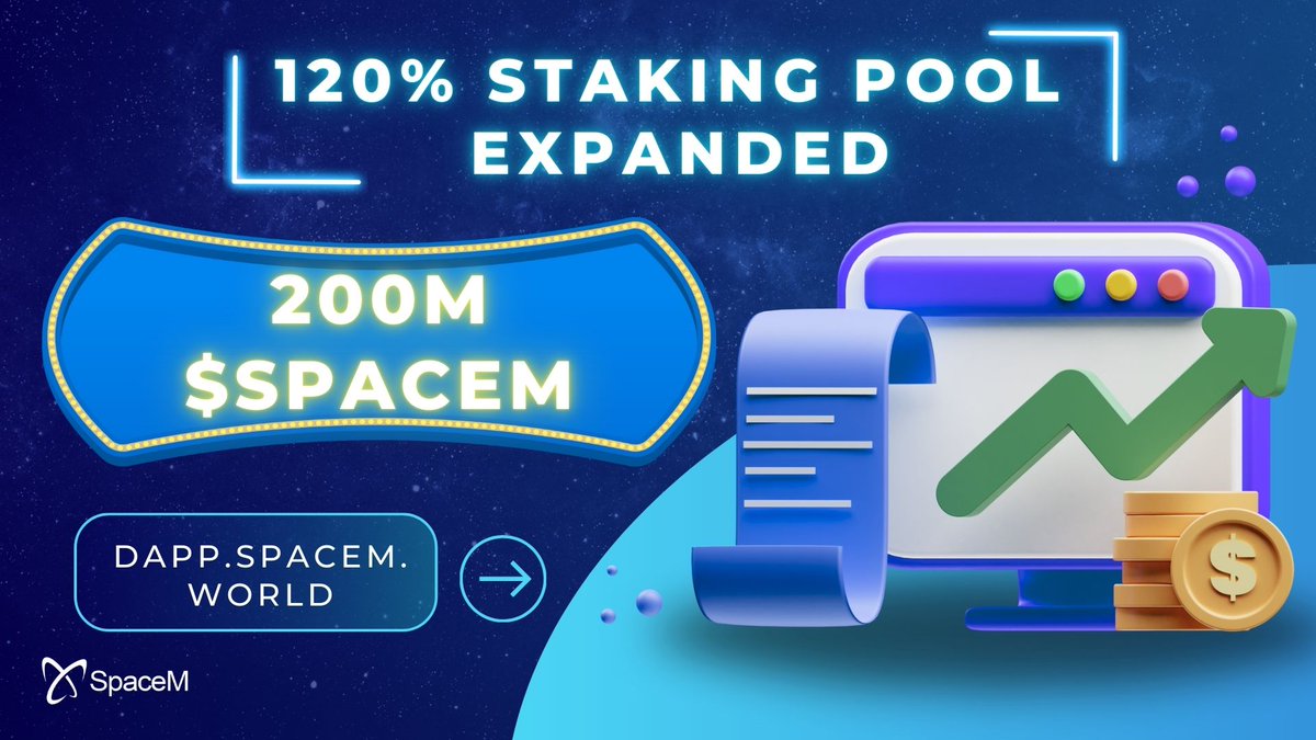 🚨 Attention! 

Due to high demand, we’re expanding the 120% APY Staking Pool for 200M $SPACEM tokens! 🔥

Don’t miss out this time—stake now on our dApp and maximize your rewards! 💰
🔗dapp.spacem.world

#SpaceM #Staking #PassiveIncome