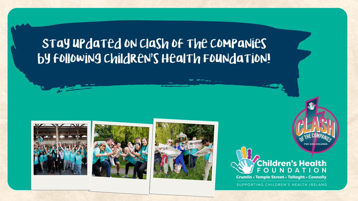 Clash of the Companies event is fast approaching!⚡️ Going forward, all event updates and posts will be shared on the Children’s Health Foundation page instead of this one.  Follow now 👉 x.com/CHFIreland