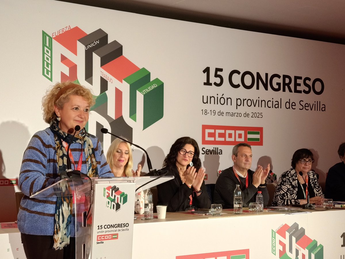 📢Participamos en el XV congreso de <a href="/ccoosevilla/">CCOO de Sevilla</a> 

⭕Interviene nuestra Secretaria General, Mª Paz Vargas.

⭕Hablamos sobre la estabilización, la formación y otras materias de interés para nuestra afiliación.