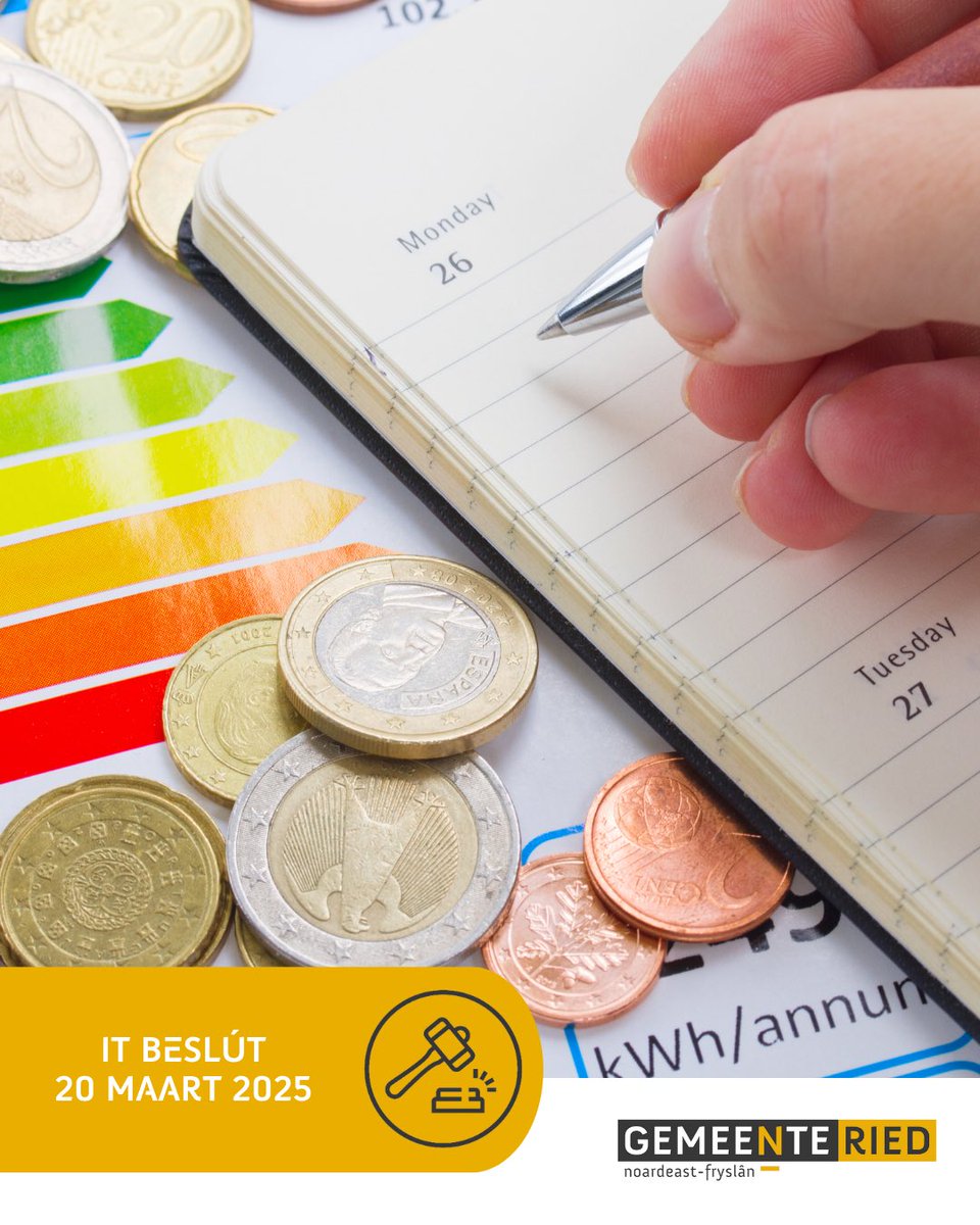 It Beslút – 20 maart 2025 19:30 oere
 
De ried nimt besluten oer:
- Centrumregeling inzake Urgentieverordening woningzoekenden
- Plan van aanpak Volkshuisvestingsfonds energiearmoede
 
Mear ynformaasje fia: riednoardeast-fryslan.nl

#riednoardeast