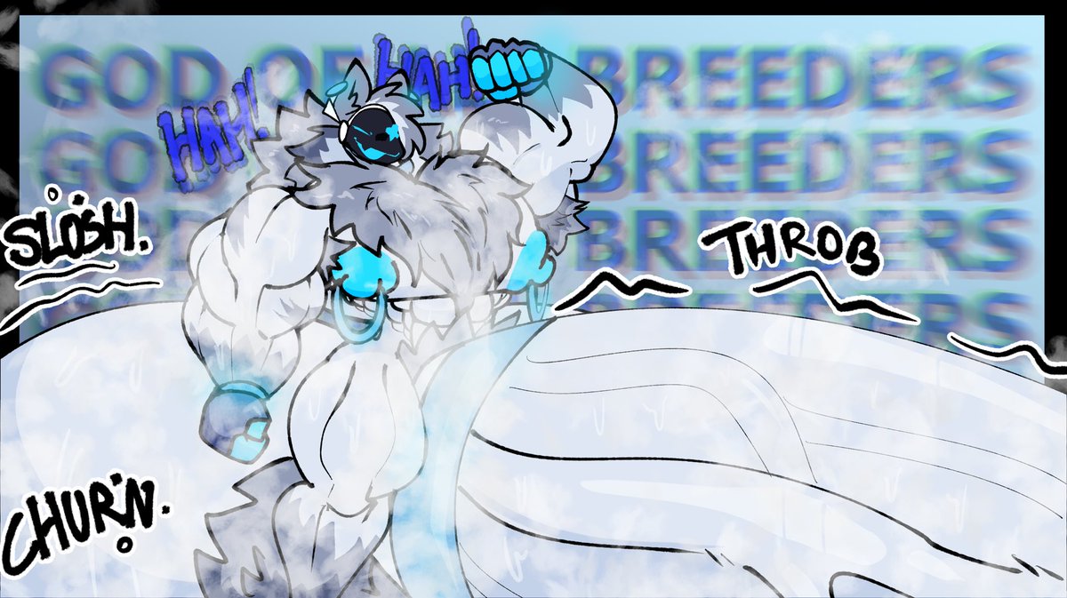 “Body so muscular and strong nothing can pierce the skin, dripping with so much sweat and radiating so much potent musk you’ll get addicted effortlessly.”

“Balls churning so loudly they shake the entire world, cock throbbing and pulsing so much without even getting hard..”