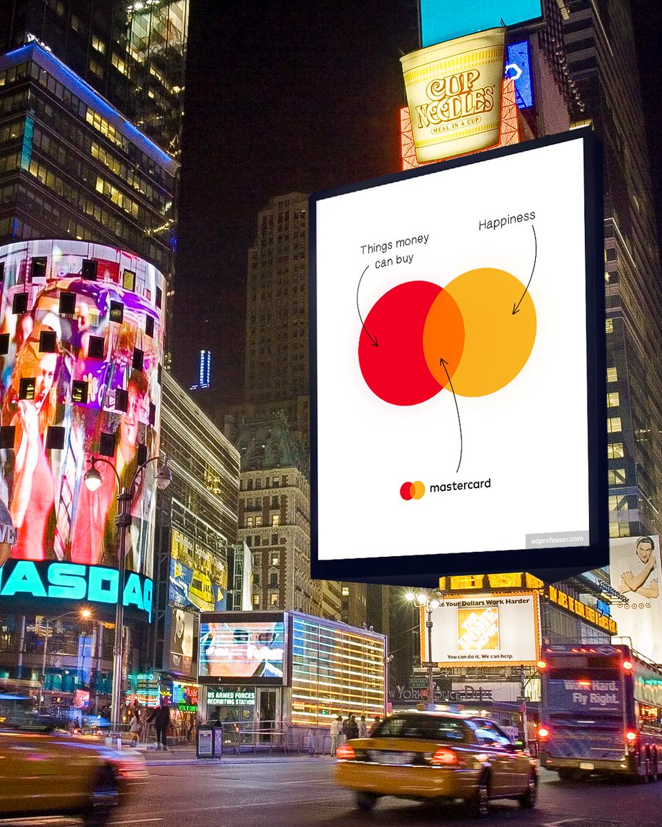My favorite ads I created out in the world:

1. Mastercard